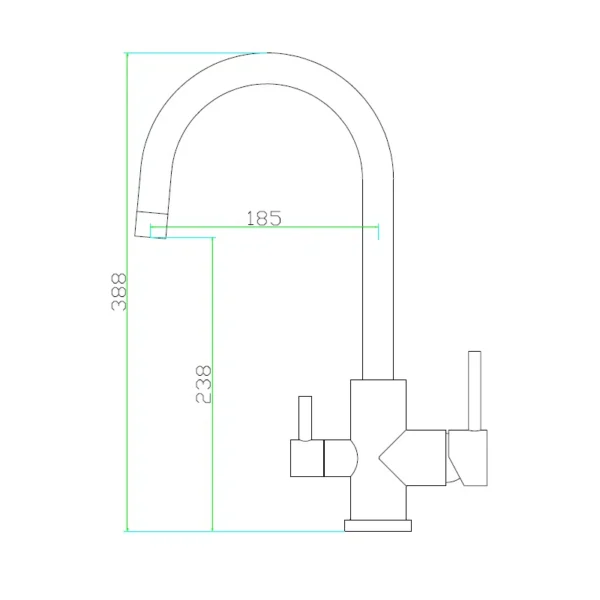 Kitchen sink faucet with water filter