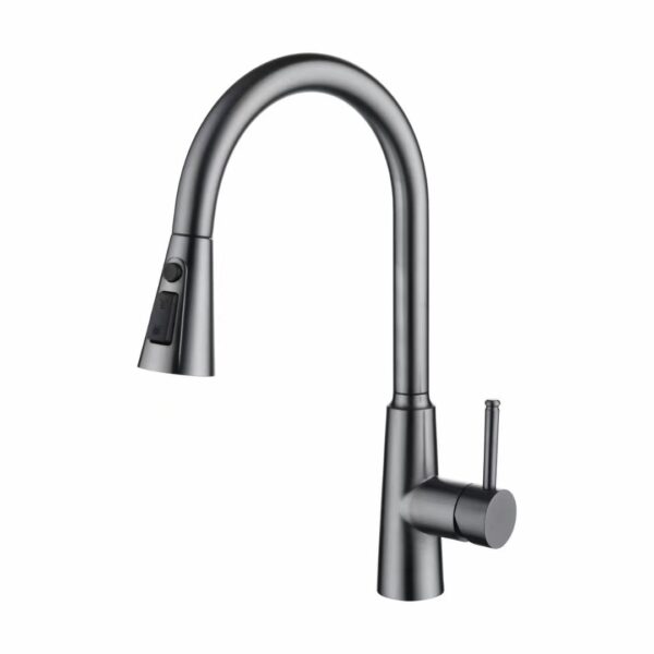 black pull down kitchen faucet